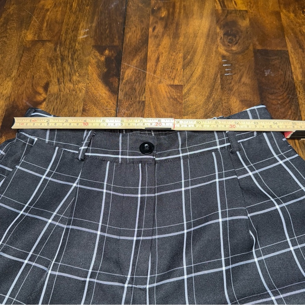 Grace Karin Black and White Dress Pants with Windowpane Pattern - Picture 4 of 8